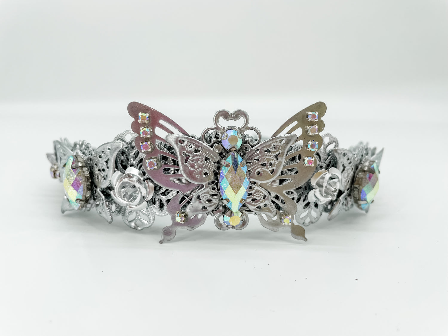 Petit Silver Butterfly Tiara