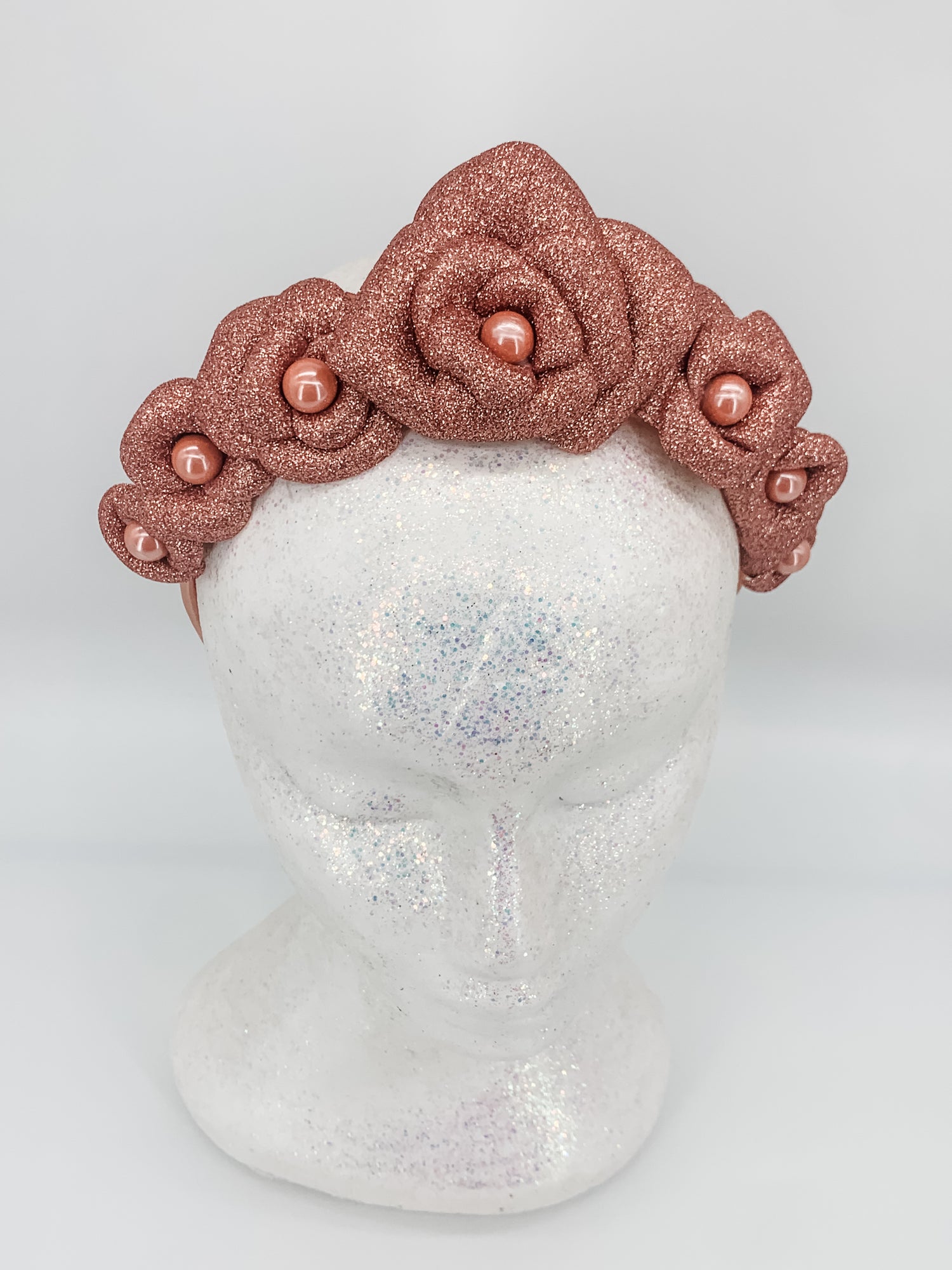 Foam Flower Fascinator-  Bronze Goddess Tiara