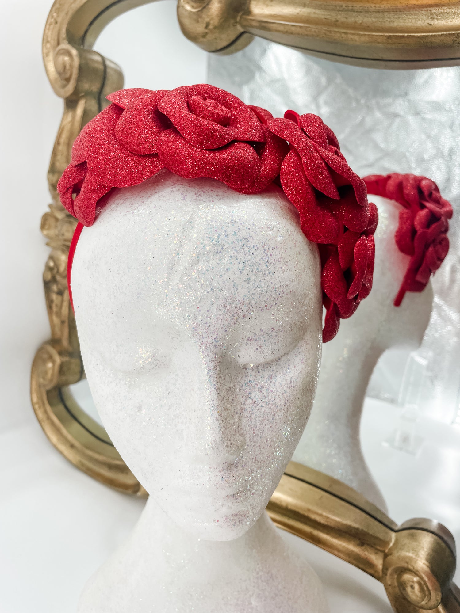 Red rose fascinator