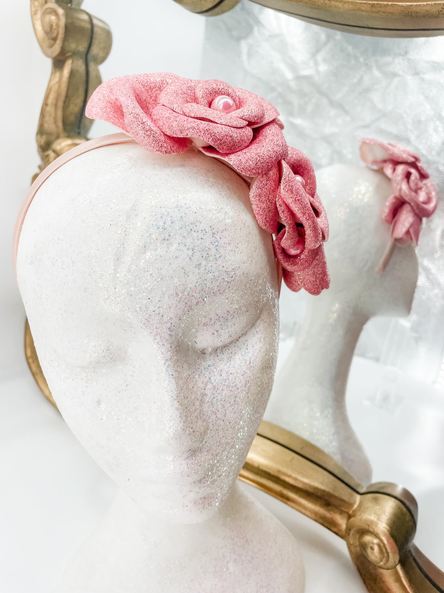 Rose Gold floral fascinator