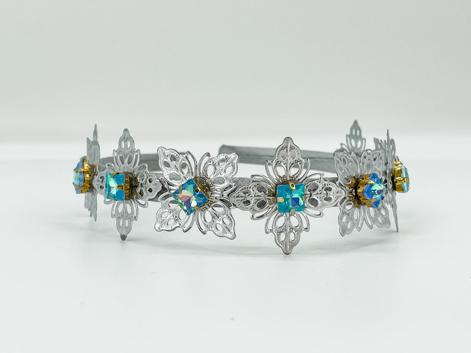 Silver Art Deco Glow Headband